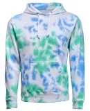 J America 8861 Tie-Dye Fleece Hooded Sweatshirt Lagoon Tie Dye