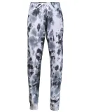 J America 8884 Tie Dye Fleece Joggers Black Tie Dye