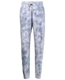 J America 8884 Tie Dye Fleece Joggers Grey Tie Dye