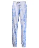 J America 8884 Tie Dye Fleece Joggers Periwinkle Tie Dye