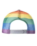 Kati S700M Printed Mesh Trucker Cap in Grey/ rainbow