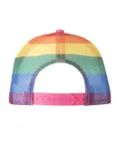 Kati S700M Printed Mesh Trucker Cap in Hot pink/ rainbow