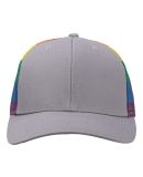 Kati S700M Printed Mesh Trucker Cap in Grey/ rainbow