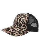 Mega Cap 6885 Leopard Fashion Trucker Cap Brown Leopard