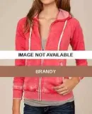 05295B6 Alternative Burnout Fleece Zip Hoodie Brandy