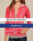 05295B6 Alternative Burnout Fleece Zip Hoodie Klein Blue