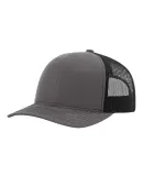 Richardson Hats 112RE Recycled Trucker Cap Charcoal/ Black