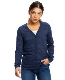 US Blanks US950 Ladies' 4.9 oz. Long-Sleeve Cardig in Tri navy