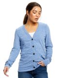 US Blanks US950 Ladies' 4.9 oz. Long-Sleeve Cardig in Tri blue