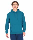 US Blanks US4412 Men's 100% Cotton Hooded Pullover in Capri blue