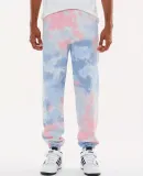 Dyenomite 973VR Dream Tie-Dyed Sweatpants in Coral dream