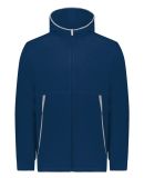 Augusta Sportswear 6858 Polar Fleece Hooded Full-Z in Navy