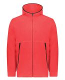 Augusta Sportswear 6858 Polar Fleece Hooded Full-Z in Scarlet