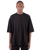 Shaka Wear SHGDD Adult Garment-Dyed Drop-Shoulder  in Black