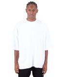 Shaka Wear SHGDD Adult Garment-Dyed Drop-Shoulder  in White