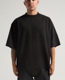 Shaka Wear SHGDD Adult Garment-Dyed Drop-Shoulder  in Black