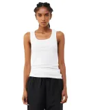 Bella + Canvas 1081 Ladies' Micro Ribbed Tank SOLID WHT BLEND