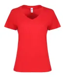 Smart Blanks 4002 WOMEN'S TRU-FIT V-NECK RED