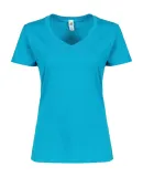 Smart Blanks 4002 WOMEN'S TRU-FIT V-NECK TURQUOISE