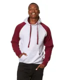 Smart Blanks CB3260 COLOR BLK PULLOVER HOODIE HEATHER GREY BURGUNDY
