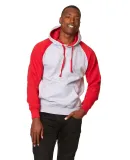 Smart Blanks CB3260 COLOR BLK PULLOVER HOODIE HEATHER GREY RED