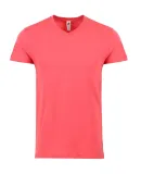 Smart Blanks 601 MEN'S V NECK T SHIRTS in Coral