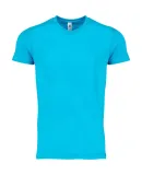 Smart Blanks 601 MEN'S V NECK T SHIRTS in Turquoise