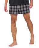 Boxercraft BM6701 Double Brushed Flannel Boxers in Charcoal/ black buffalo