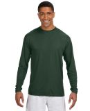 A4 Apparel N3165 Men's Cooling Performance Long Sl in Forest green