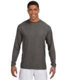 A4 Apparel N3165 Men's Cooling Performance Long Sl in Graphite