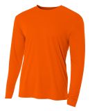 A4 Apparel N3165 Men's Cooling Performance Long Sl in Safety orange