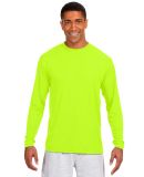 A4 Apparel N3165 Men's Cooling Performance Long Sl in Safety yellow