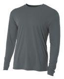 A4 Apparel N3165 Men's Cooling Performance Long Sl in Graphite