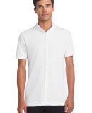 MERCER+METTLE MM1006    Stretch Pique Full-Button  in White