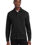 MERCER+METTLE MM3004    Double-Knit Snap Front Jac in Deep black