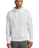 Nike NKDR1513  Club Fleece Sleeve Swoosh Full-Zip  White