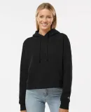 Badger Sportswear 1261 Women's Cropped Hooded Swea in Black