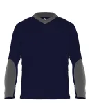 Badger Sportswear 4264 Sweatless Long Sleeve T-Shi in Navy/ graphite
