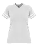 Badger Sportswear 4967 Women's Tri-Blend Fan T-Shi in Oxford/ white