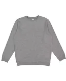 LA T 6925 Unisex Eleveated Fleece Sweatshirt in Granite heather