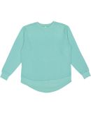LA T 3525 Ladies' Weekend Tunic Fleece in Saltwater