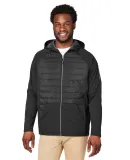 Core 365 CE808 Unisex Techno Lite Hybrid Hooded Ja BLACK