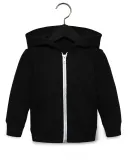 Bella + Canvas 3739T Toddler Full-Zip Hooded Sweat BLACK