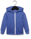 Bella + Canvas 3739T Toddler Full-Zip Hooded Sweat HTHR TRUE ROYAL