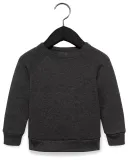 Bella + Canvas 3901T Toddler Sponge Fleece Raglan  DARK GREY HEATHR