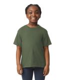 Gildan 64000B Youth Softstyle T-Shirt in Military green