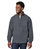 North End NE713 Men's Aura Sweater Fleece Quarter- CARBON/ CARBON