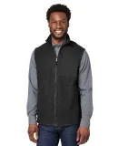 North End NE714 Men's Aura Sweater Fleece Vest BLACK/ BLACK