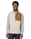 North End NE714 Men's Aura Sweater Fleece Vest OATML HTHR/ TEAK