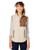 North End NE714W Ladies' Aura Sweater Fleece Vest OATML HTHR/ TEAK